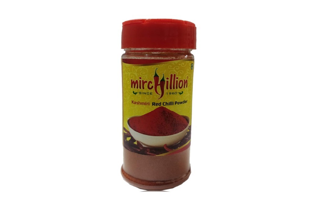 Mirchillion Kashmiri Red Chilli Powder    Plastic Jar  50 grams